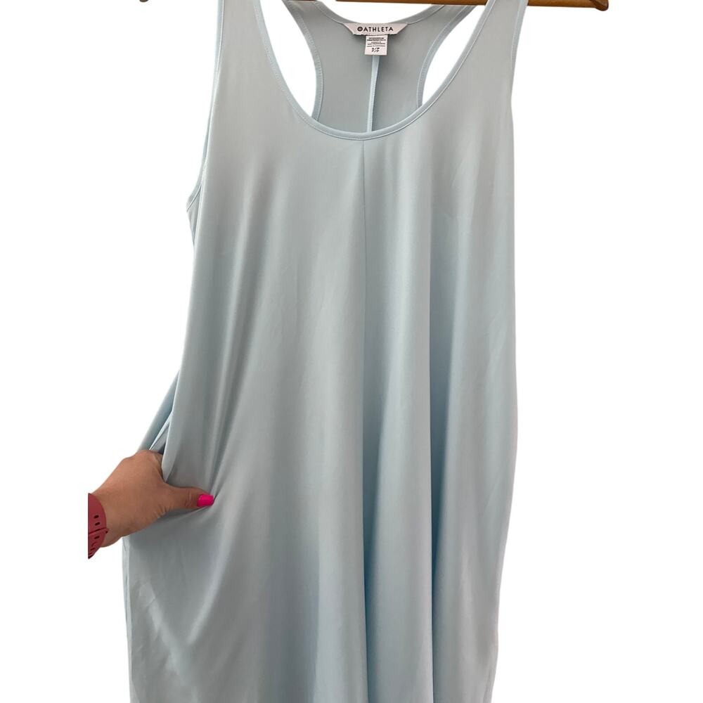 Athleta Presidio Traveler Maxi Dress Light Blue Size Small - Picture 4 of 9